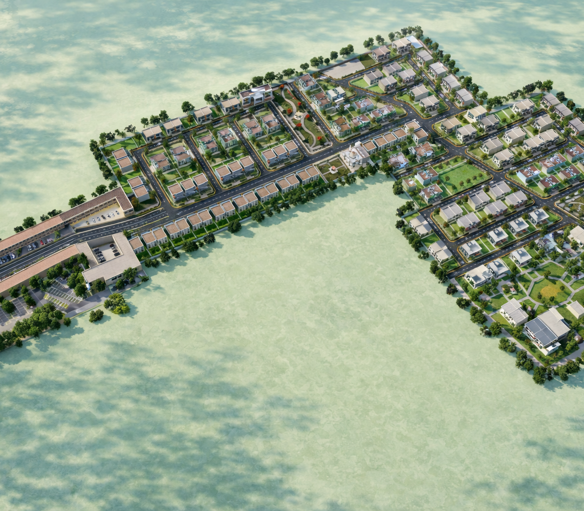 3D rendering for housing societies in Pakistan — master plan visualization by Studio3