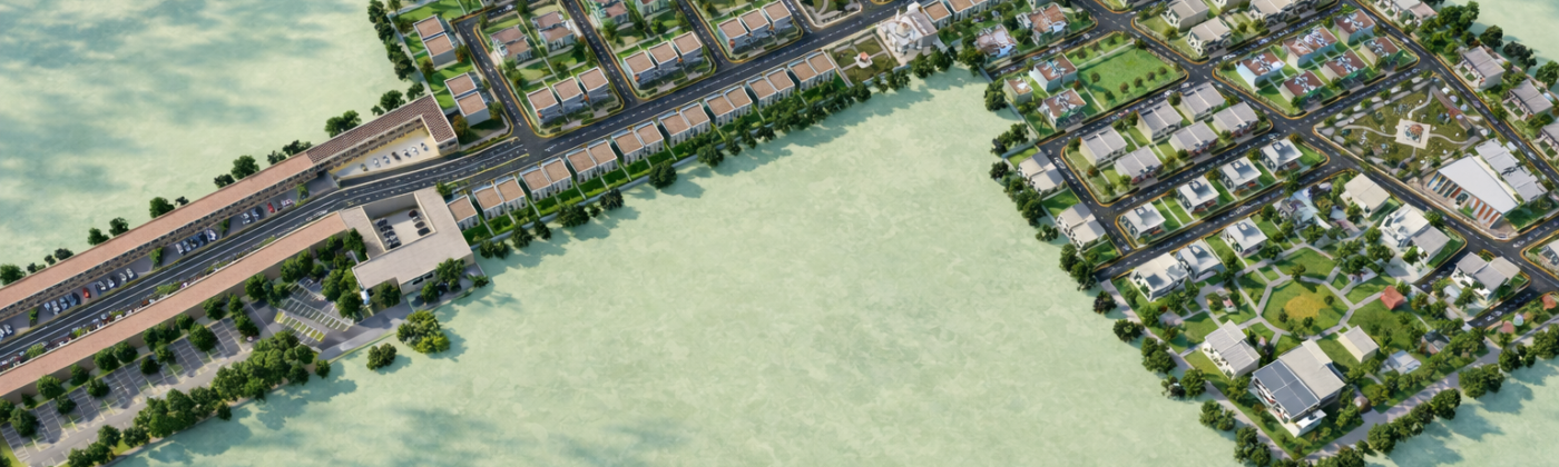 3D rendering for housing societies in Pakistan — master plan visualization by Studio3