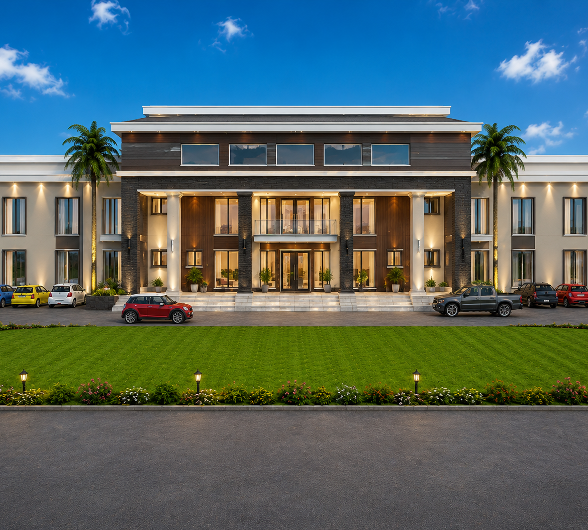 CGI vs photography real estate marketing comparison — photorealistic exterior render by Studio3