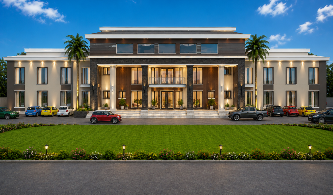 CGI vs photography real estate marketing comparison — photorealistic exterior render by Studio3