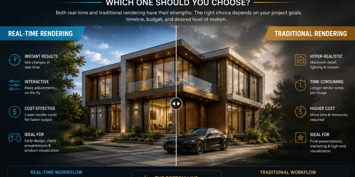 Real-Time Rendering vs Traditional Rendering — Which One Should You Choose?