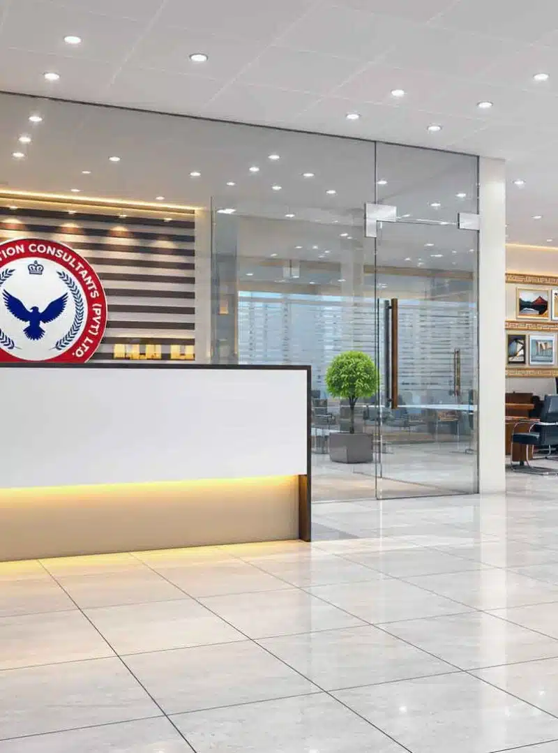 Small Office Interior Design – Reception, Cabin & Lounge
