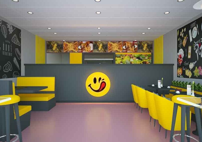 Fast Food Restaurant Interior Design | Studio3 Rendering