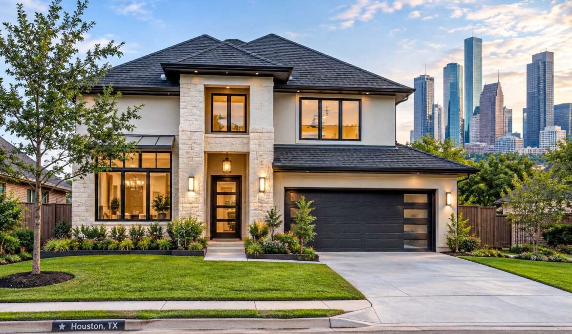 Houston architectural rendering services showing a realistic modern building exterior