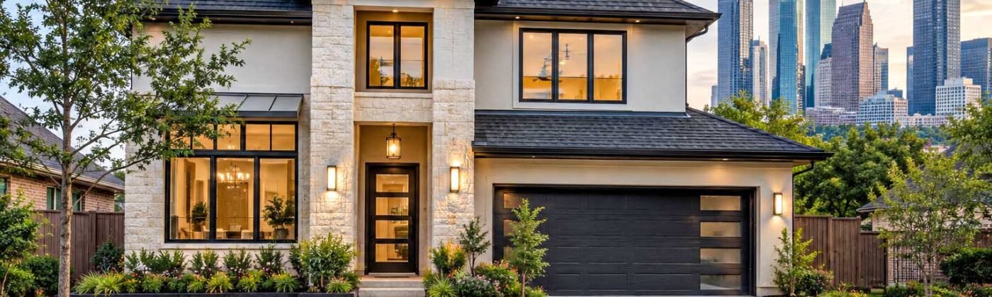Houston architectural rendering services showing a realistic modern building exterior